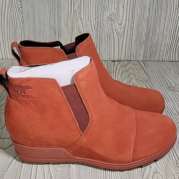 Sorel Evie Pull On Suede Leather Waterproof Ankle Boots Womens Size 9.5 NEW - Picture 2 of 12